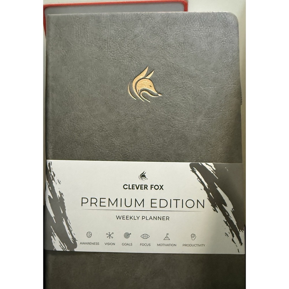 Clever Fox Premium Edition Weekly Planner Gray Mind Map & Goal Sections
